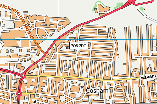 PO6 2DT map - OS VectorMap District (Ordnance Survey)