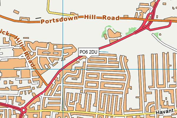 PO6 2DU map - OS VectorMap District (Ordnance Survey)