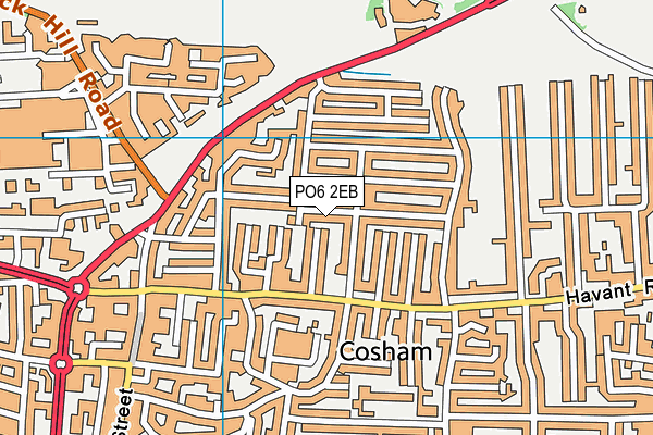 PO6 2EB map - OS VectorMap District (Ordnance Survey)