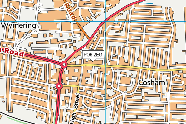 PO6 2EG map - OS VectorMap District (Ordnance Survey)