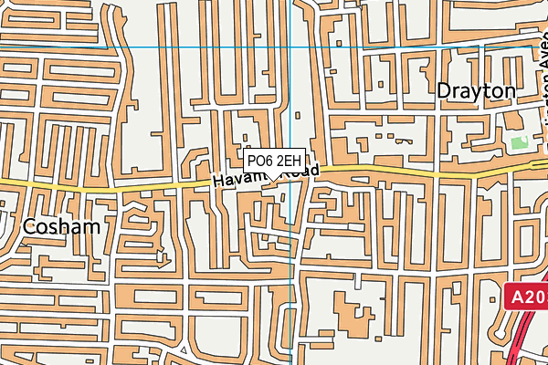 PO6 2EH map - OS VectorMap District (Ordnance Survey)