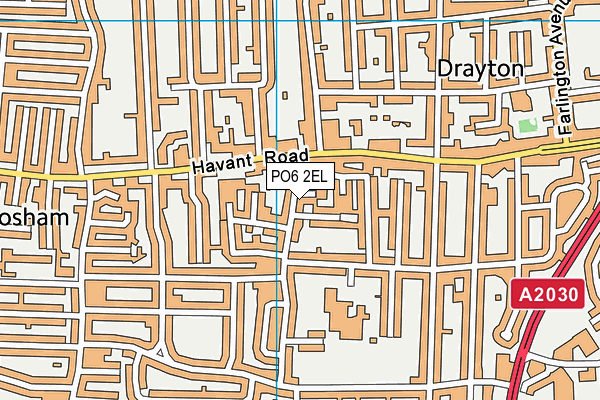 PO6 2EL map - OS VectorMap District (Ordnance Survey)