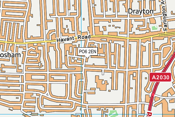 PO6 2EN map - OS VectorMap District (Ordnance Survey)