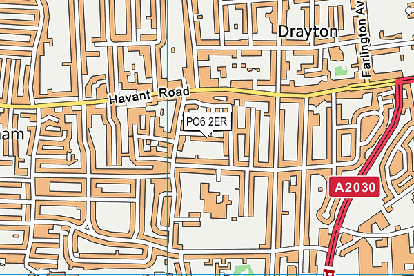 PO6 2ER map - OS VectorMap District (Ordnance Survey)