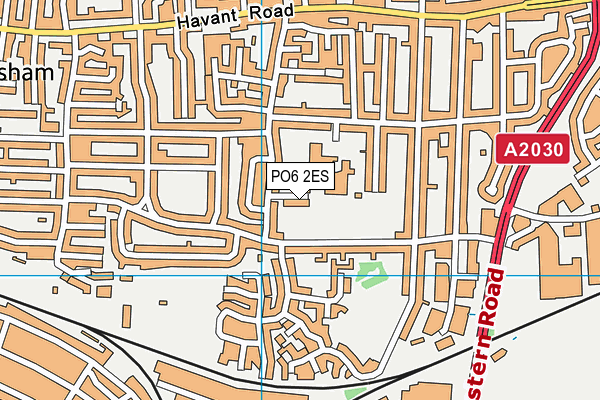 PO6 2ES map - OS VectorMap District (Ordnance Survey)