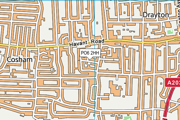 PO6 2HH map - OS VectorMap District (Ordnance Survey)