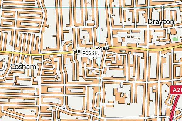 PO6 2HJ map - OS VectorMap District (Ordnance Survey)