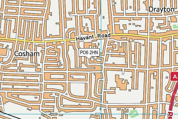 PO6 2HN map - OS VectorMap District (Ordnance Survey)