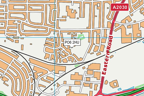 PO6 2HU map - OS VectorMap District (Ordnance Survey)