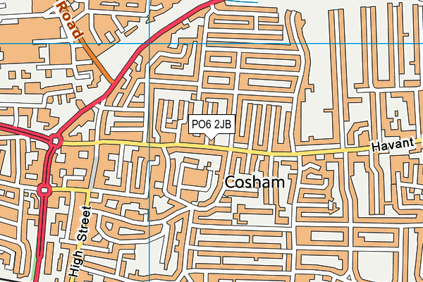 PO6 2JB map - OS VectorMap District (Ordnance Survey)