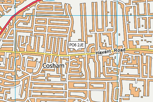 PO6 2JE map - OS VectorMap District (Ordnance Survey)