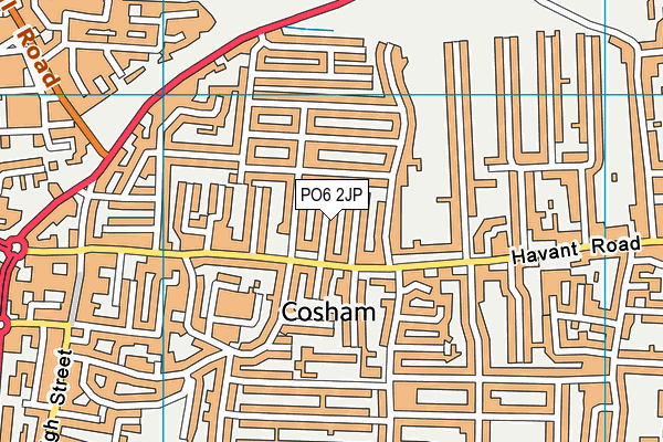 PO6 2JP map - OS VectorMap District (Ordnance Survey)