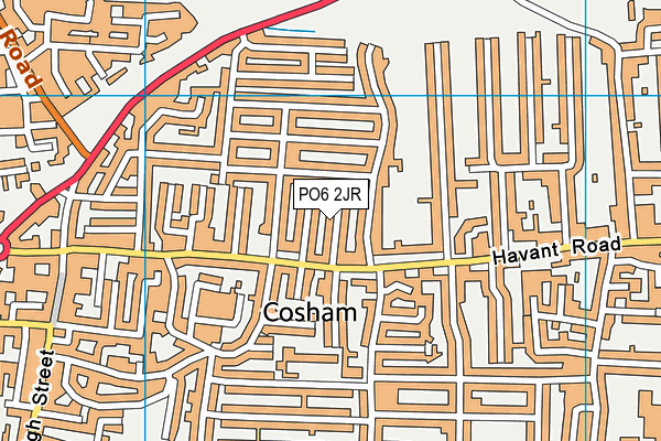 PO6 2JR map - OS VectorMap District (Ordnance Survey)