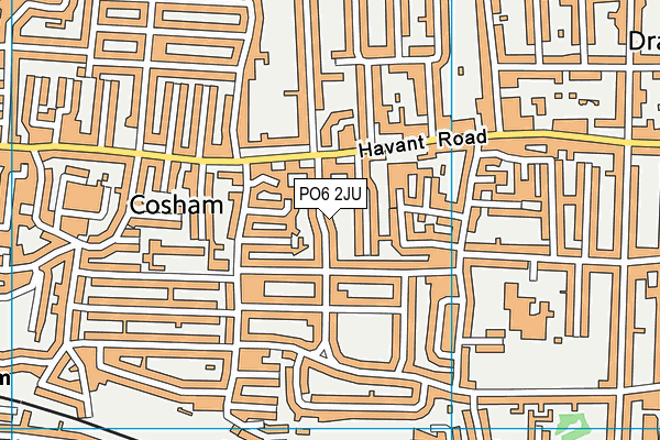 PO6 2JU map - OS VectorMap District (Ordnance Survey)