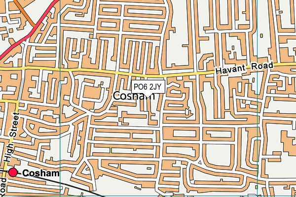 PO6 2JY map - OS VectorMap District (Ordnance Survey)