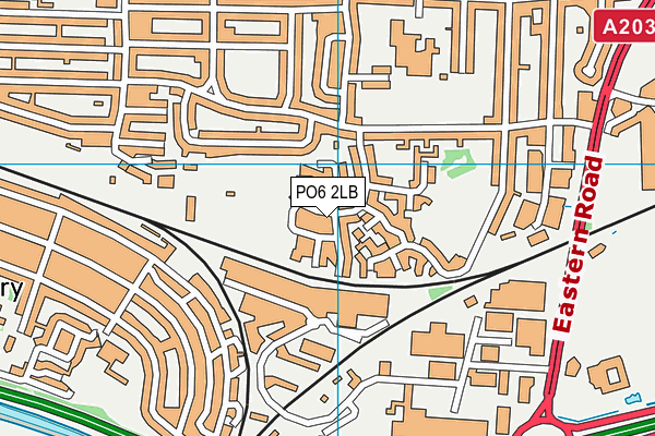 PO6 2LB map - OS VectorMap District (Ordnance Survey)