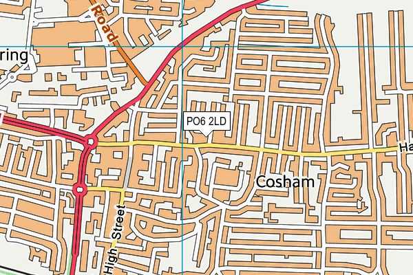 PO6 2LD map - OS VectorMap District (Ordnance Survey)