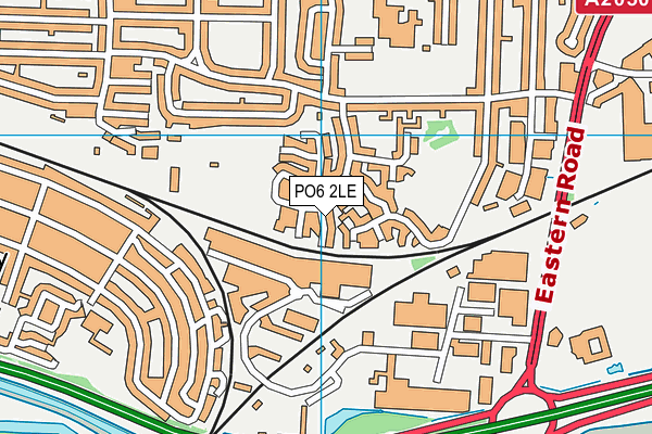 PO6 2LE map - OS VectorMap District (Ordnance Survey)