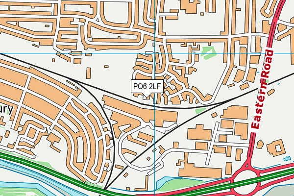 PO6 2LF map - OS VectorMap District (Ordnance Survey)