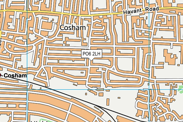 PO6 2LH map - OS VectorMap District (Ordnance Survey)