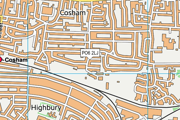 PO6 2LJ map - OS VectorMap District (Ordnance Survey)