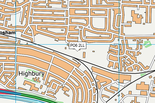 PO6 2LL map - OS VectorMap District (Ordnance Survey)