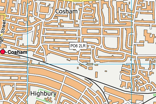 PO6 2LR map - OS VectorMap District (Ordnance Survey)