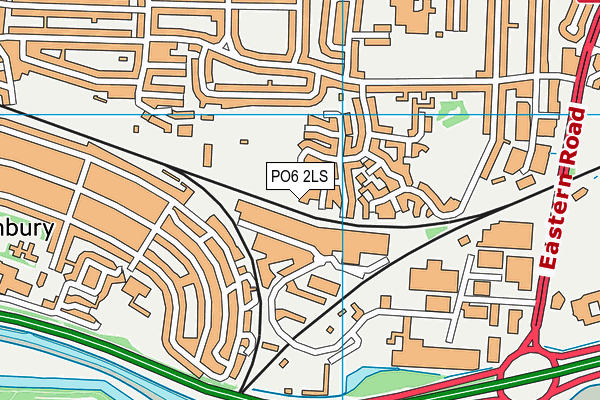 PO6 2LS map - OS VectorMap District (Ordnance Survey)