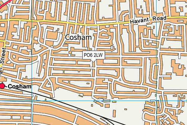 PO6 2LW map - OS VectorMap District (Ordnance Survey)