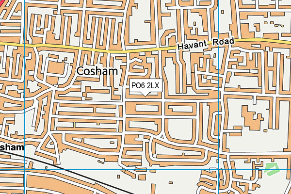 PO6 2LX map - OS VectorMap District (Ordnance Survey)