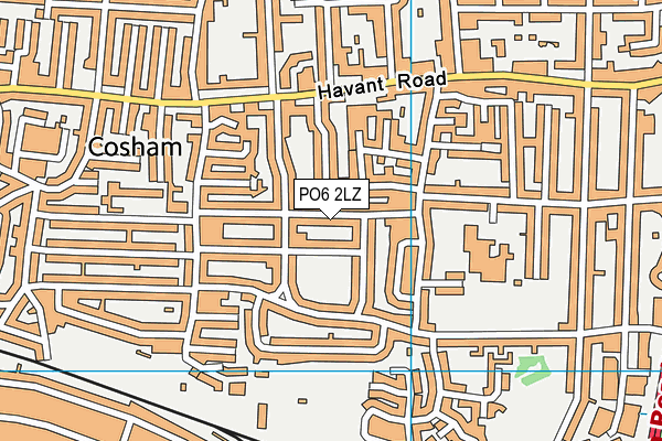 PO6 2LZ map - OS VectorMap District (Ordnance Survey)