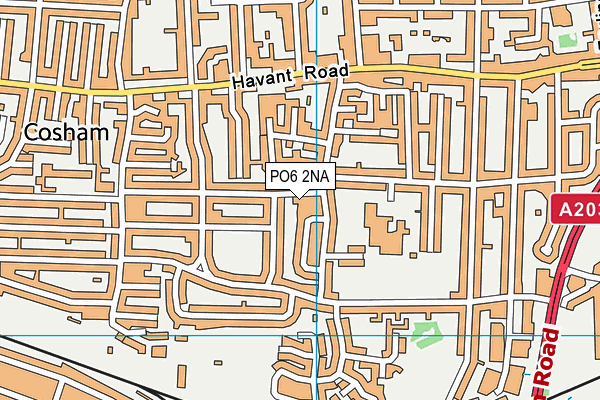 PO6 2NA map - OS VectorMap District (Ordnance Survey)