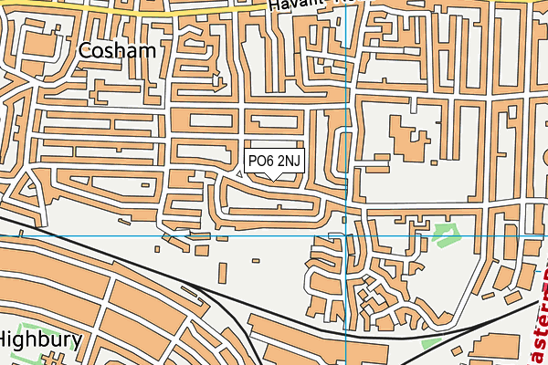 PO6 2NJ map - OS VectorMap District (Ordnance Survey)