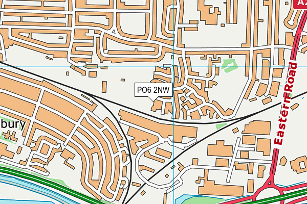 PO6 2NW map - OS VectorMap District (Ordnance Survey)