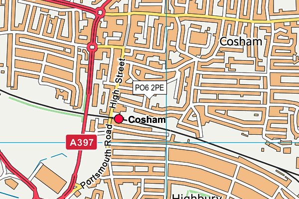 PO6 2PE map - OS VectorMap District (Ordnance Survey)