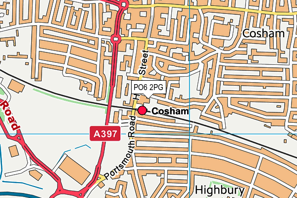 PO6 2PG map - OS VectorMap District (Ordnance Survey)