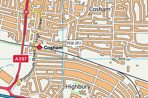 PO6 2PJ map - OS VectorMap District (Ordnance Survey)