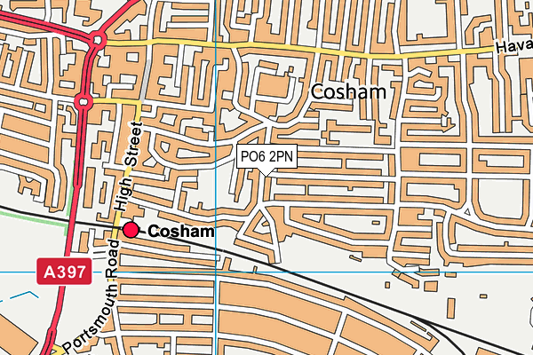 PO6 2PN map - OS VectorMap District (Ordnance Survey)