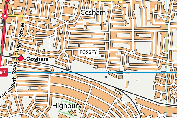 PO6 2PY map - OS VectorMap District (Ordnance Survey)
