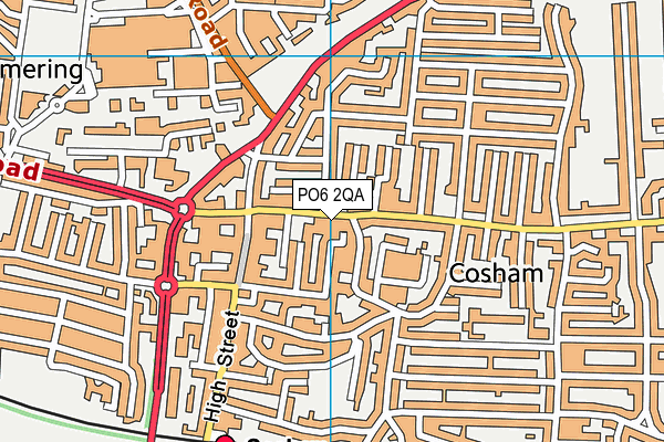 PO6 2QA map - OS VectorMap District (Ordnance Survey)