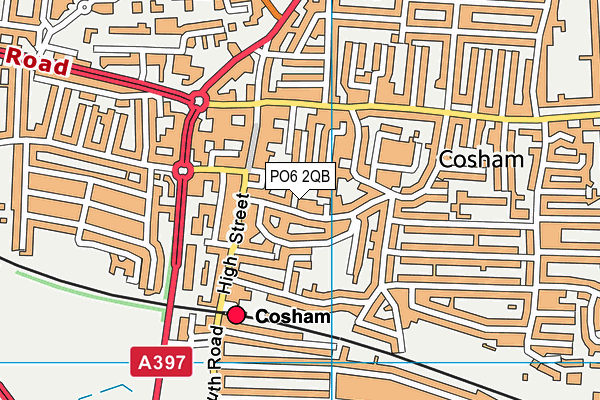 PO6 2QB map - OS VectorMap District (Ordnance Survey)