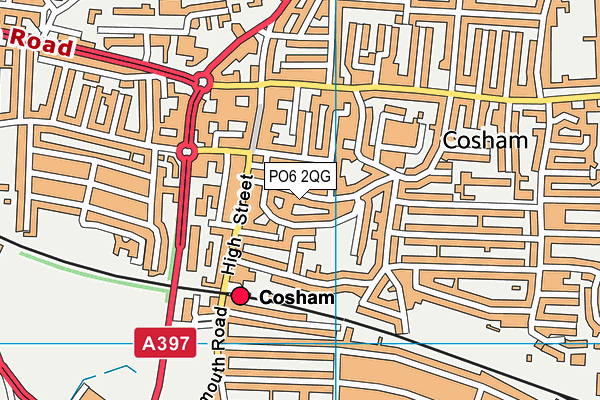 PO6 2QG map - OS VectorMap District (Ordnance Survey)