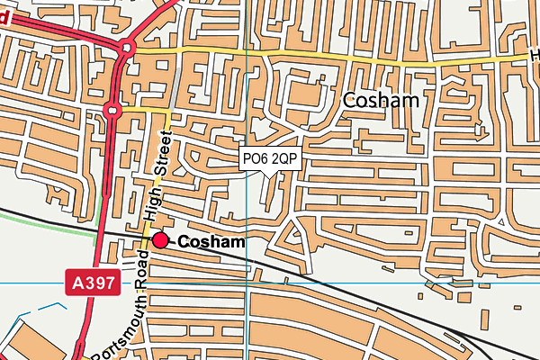 PO6 2QP map - OS VectorMap District (Ordnance Survey)