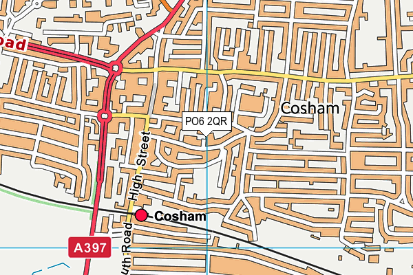 PO6 2QR map - OS VectorMap District (Ordnance Survey)