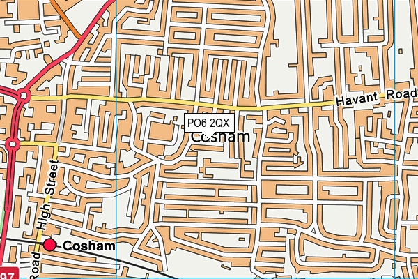 PO6 2QX map - OS VectorMap District (Ordnance Survey)