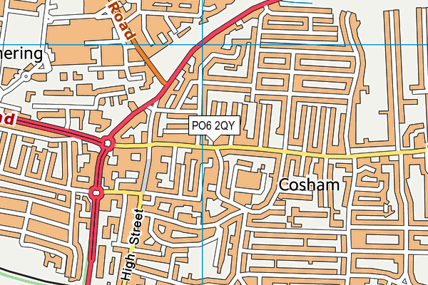 PO6 2QY map - OS VectorMap District (Ordnance Survey)