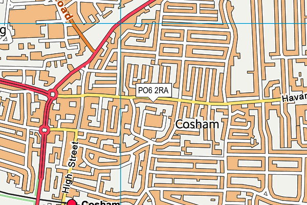 PO6 2RA map - OS VectorMap District (Ordnance Survey)