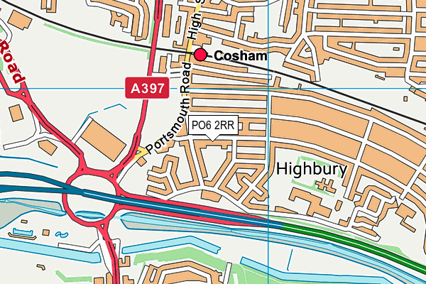 PO6 2RR map - OS VectorMap District (Ordnance Survey)