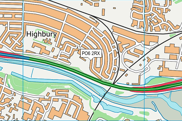 PO6 2RX map - OS VectorMap District (Ordnance Survey)