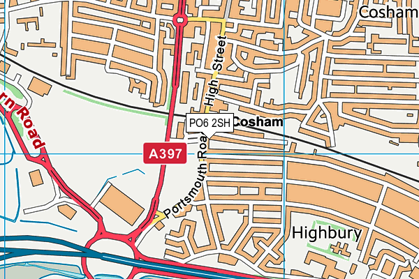 PO6 2SH map - OS VectorMap District (Ordnance Survey)